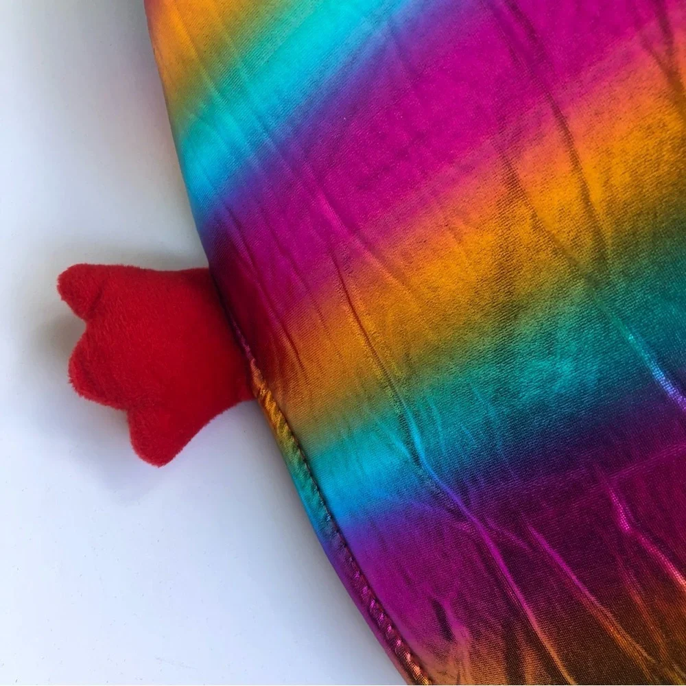 Horned iguana metallic rainbow dog Halloween costume L